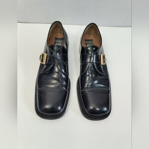 Alessandro Melchiorri Black Leather Dress Shoes Men's 13-46